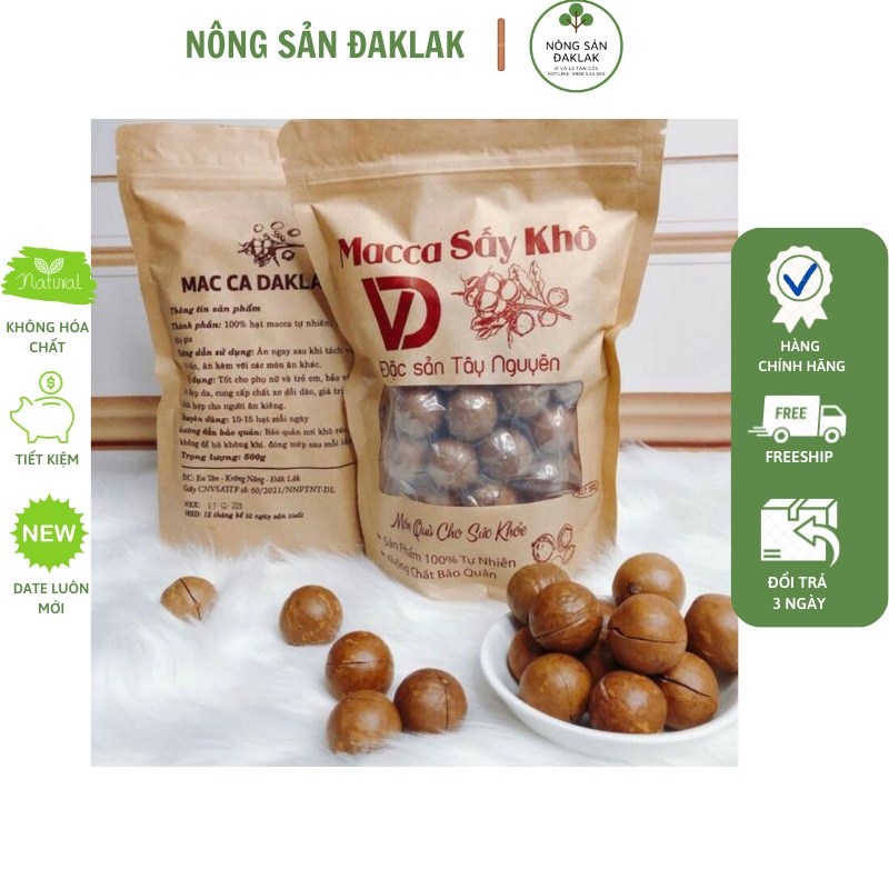 500GR MACCA ĐAKLAK HÀNG DATE LUÔN MỚI