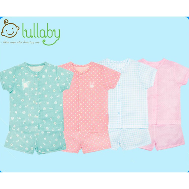 [Xả hàng] Lullaby Bộ quần áo cộc tay vải xô GHA730001