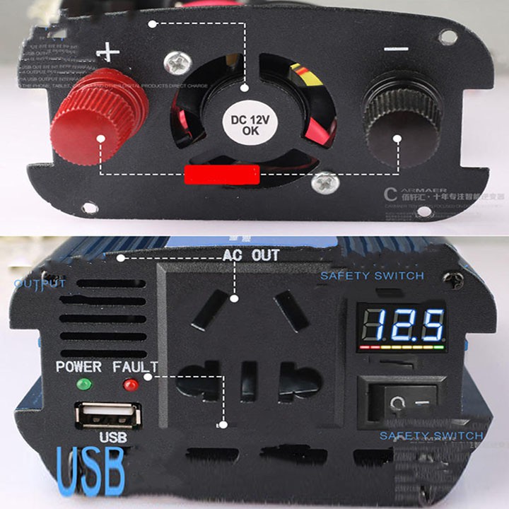 Bộ đổi nguồn 500W Inveter