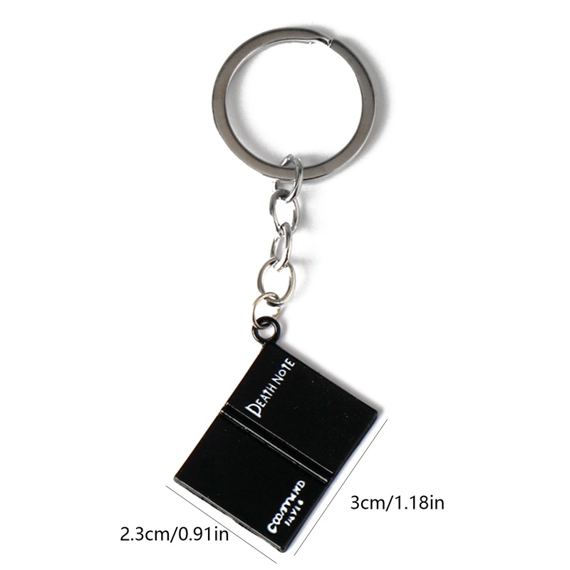 Tmdbyx Phụ Kiện Móc Khóa Dây Thừng Mặt Cuốn Sách Anime Death Note Màu Đen Làm Phụ Kiện Cho Người Hâm Mộ