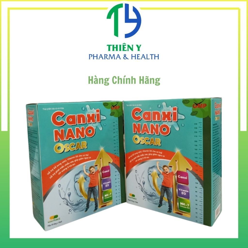 Canxi Nano Oscar, hỗ trợ phát triển chiều cao, giúp giảm nguy cơ còi xương ở trẻ em - Thiên Y Pharmacy
