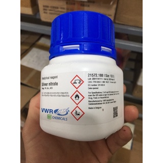 Hoá chất silver nitrate cas 7761-88-8 lọ 100g, vwr