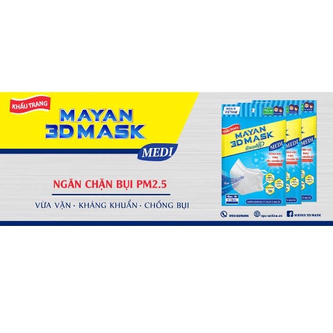 Khẩu trang y tế người lớn Mayan 3D Mask Pm 2.5