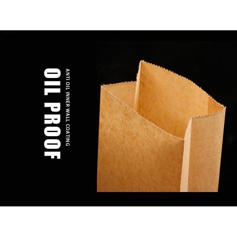 100 túi giấy carton đựng bánh mì / thức ăn vặt / phụ kiện trang trí ngày cưới