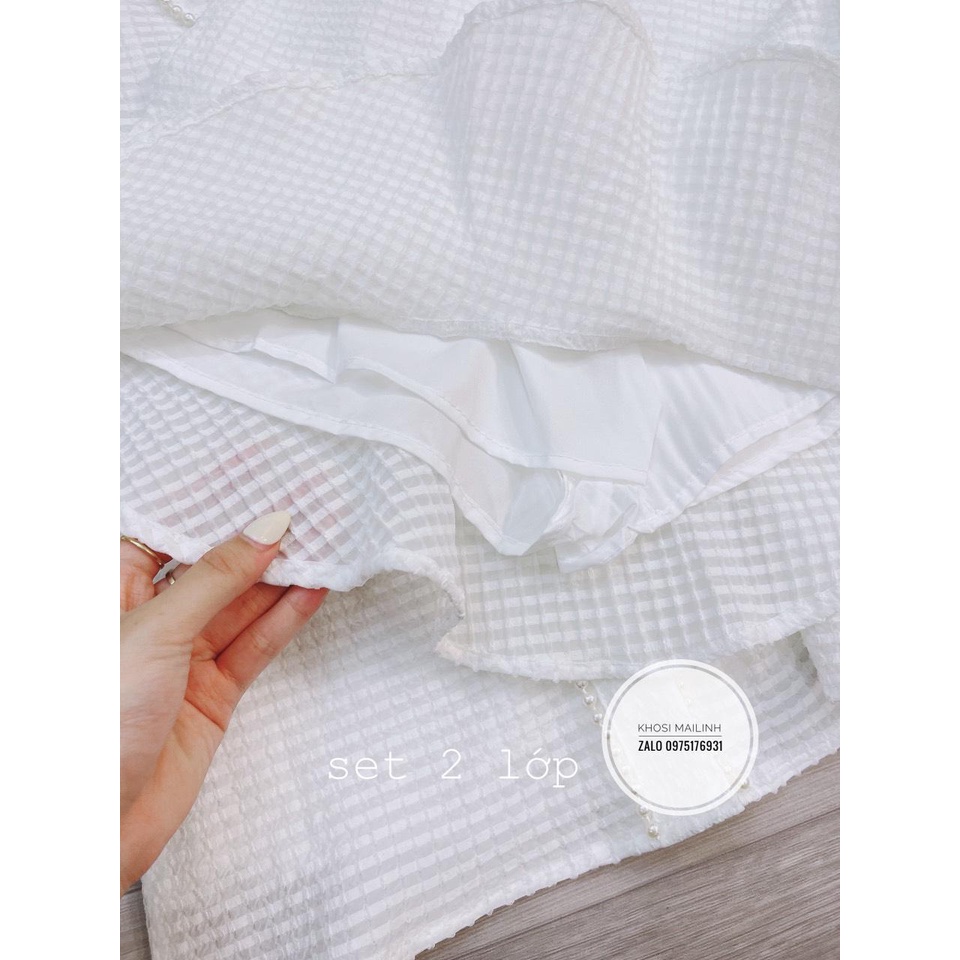 ✨BÁN SỈ✨SET TƠ KẺ VIỀN NGỌC CV ĐUÔI CÁ 🌷