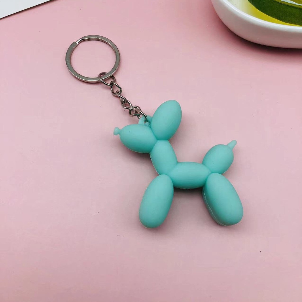 Móc Khóa Hình Chú Chó Và Bong Bóng Dễ Thương