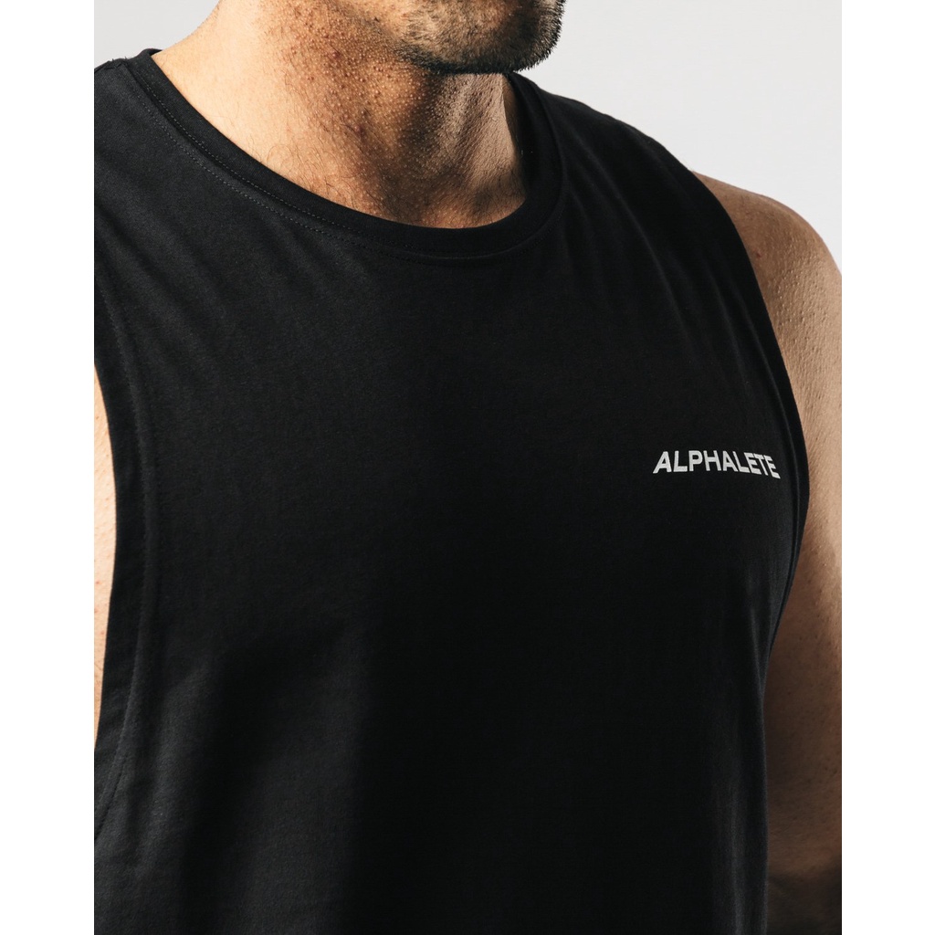 Áo tank top, áo ba lỗ tập gym chạy bộ Alphalete chất vải Cotton co dãn 4 chiều