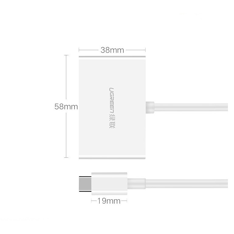 Cáp Chuyển USB Type-C Sang VGA và HDMI UGREEN 30843 - Hàng Chính Hãng