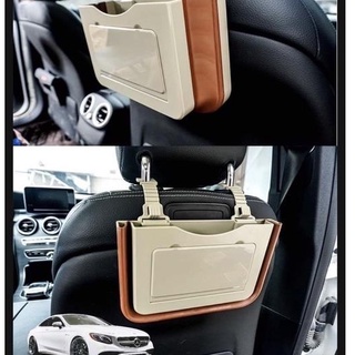 Khay hộp để đồ sau ghế xe ô tô có kèm bàn phụ đựng đồ