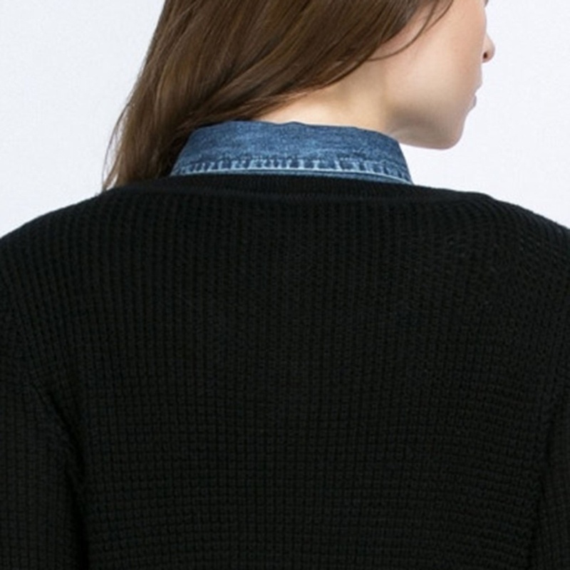 Cổ Áo Sơ Mi Giả Denim Có Thể Tháo Rời Thời Trang Cho Nữ