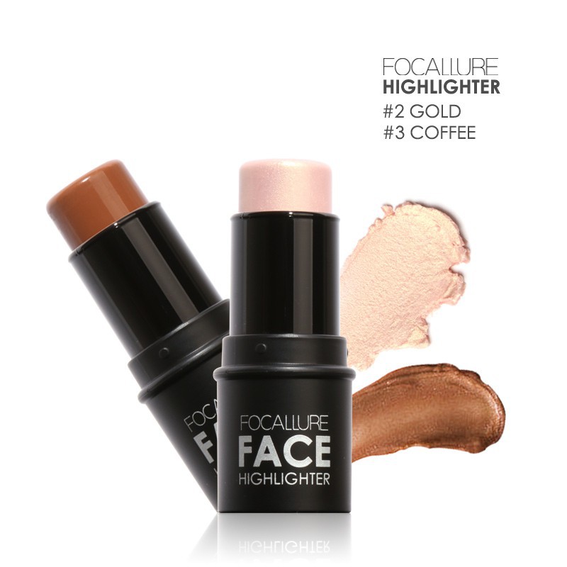 Bộ mỹ phẩm 5 món trang điểm FOCALLURE gồm phấn phủ + bút kẻ mắt + chì kẻ mày + phấn bắt sáng 200g