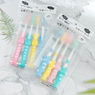 Set 4 chiếc bàn chải đánh răng hình thỏ gấu cho bé