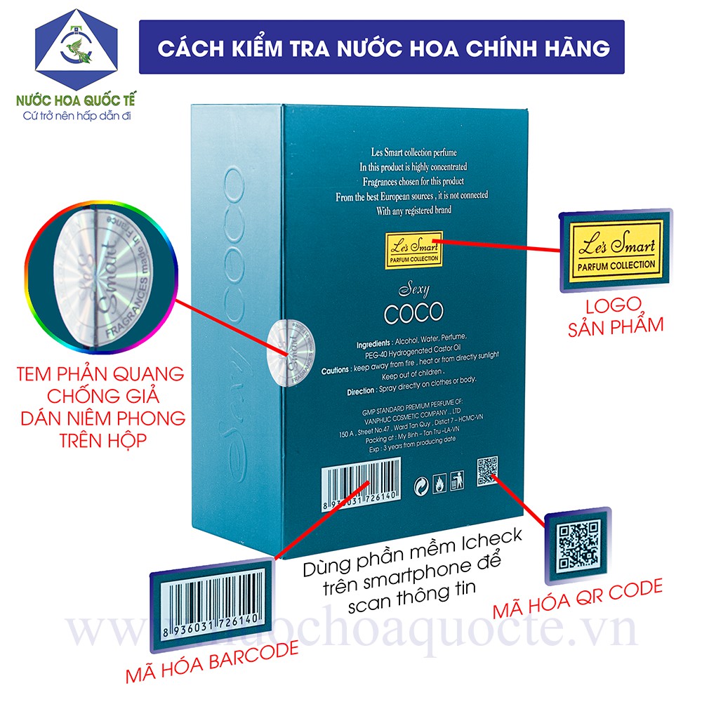 [Có quà tặng] Top 10 Nước Hoa Nam Cao Cấp Le's Smart S.E.X.Y MAN Blue 50ML