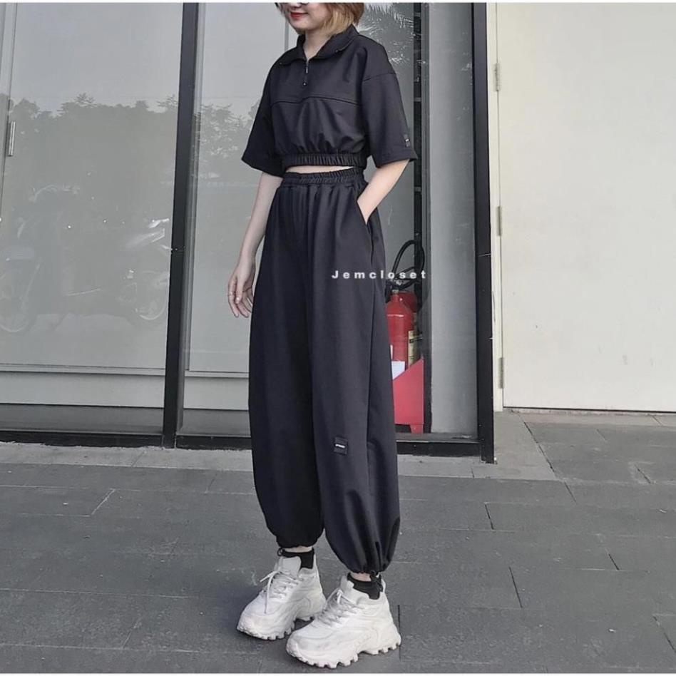 Hottrend Hottrend Set bộ thể thao áo croptop quần bom freesize chất tici mịn đẹp