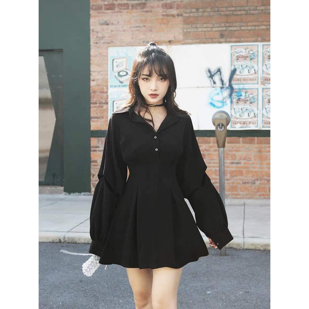 Đầm xoè dự tiệc cổ sơ mi KÈM HÌNH THẬT Sản phẩm - emtra store (V53) | BigBuy360 - bigbuy360.vn