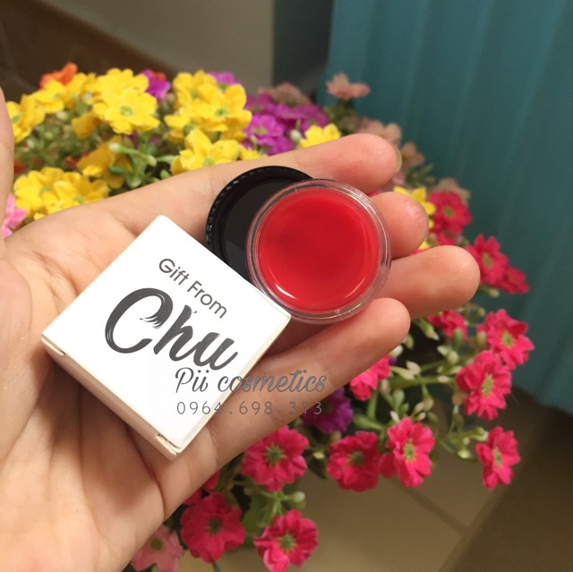 COMBO SON CHU KEM LÌ + TÚI + SON DƯỠNG CHU