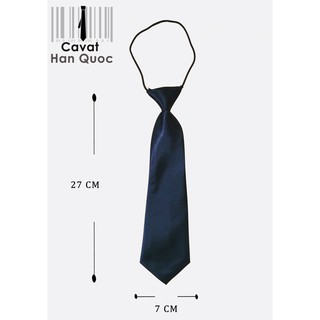 Caravat nữ thắt sẵn xanh than