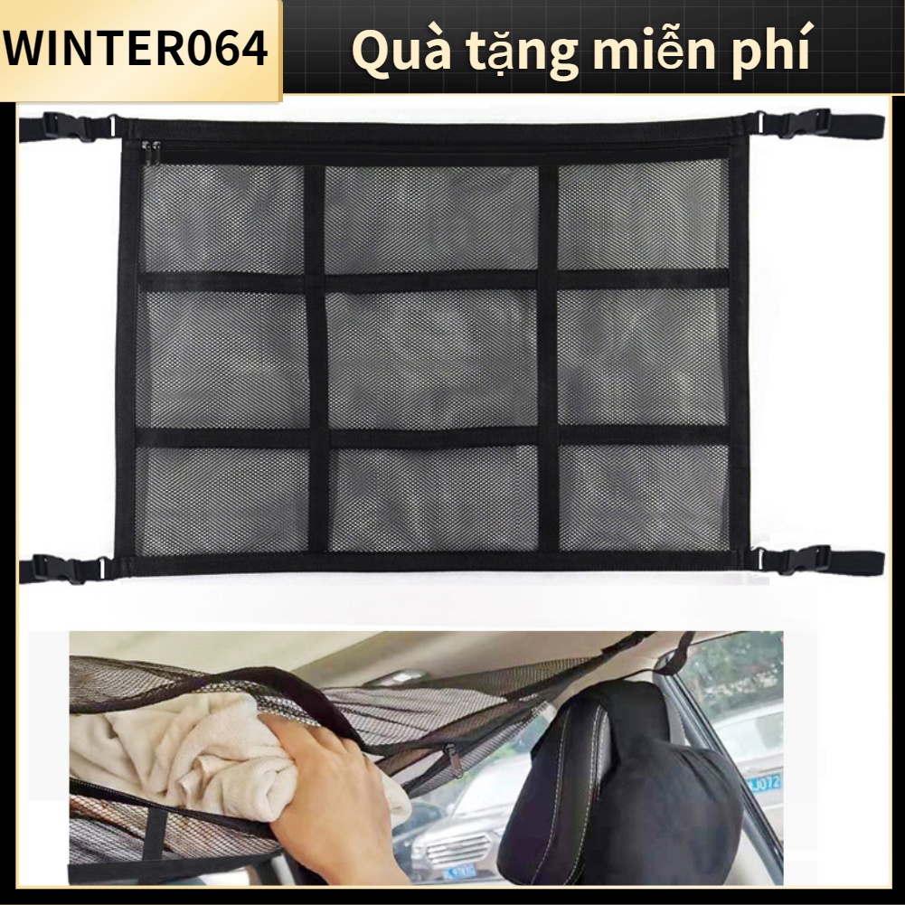 Car Ceiling Cargo Net Pocket Wearproof Car Roof Storage Organizer for Long Trip Camping Toys Sundries