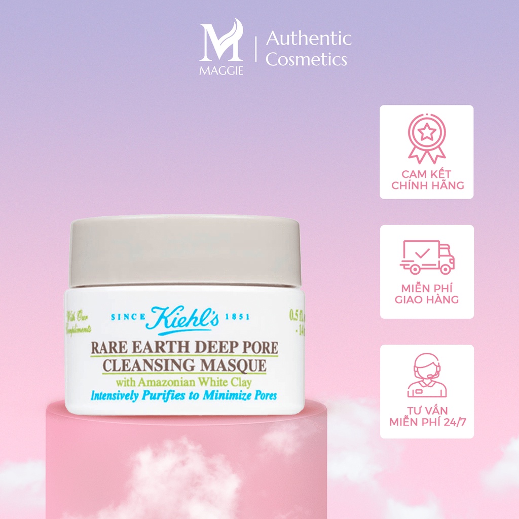 Mặt nạ đất sét KIEHL’s Rare Earth MINI giúp thu nhỏ lỗ chân lông, giảm mụn hiệu quả