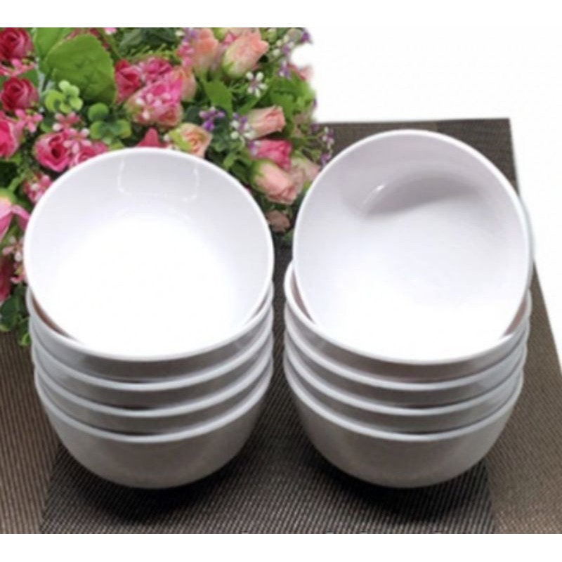 10 BÁT CƠM MÀU TRẮNG NHỰA MELAMINE FATACO VIỆT NAM