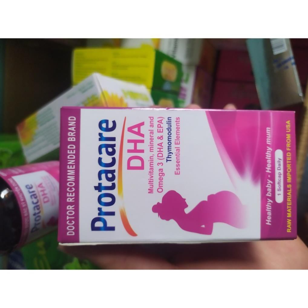 Protacare DHA Viên bổ bà bầu Bổ sung sắt, acid folic, vitamin cho mọi phụ nữ mang thai và cho con bú 30viên