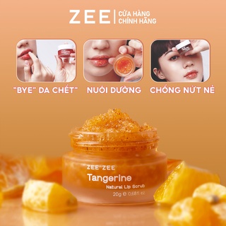 Tẩy da chết môi hạt đường hương quýt đường ZEE ZEE giúp môi ẩm mềm mịn màng 20g
