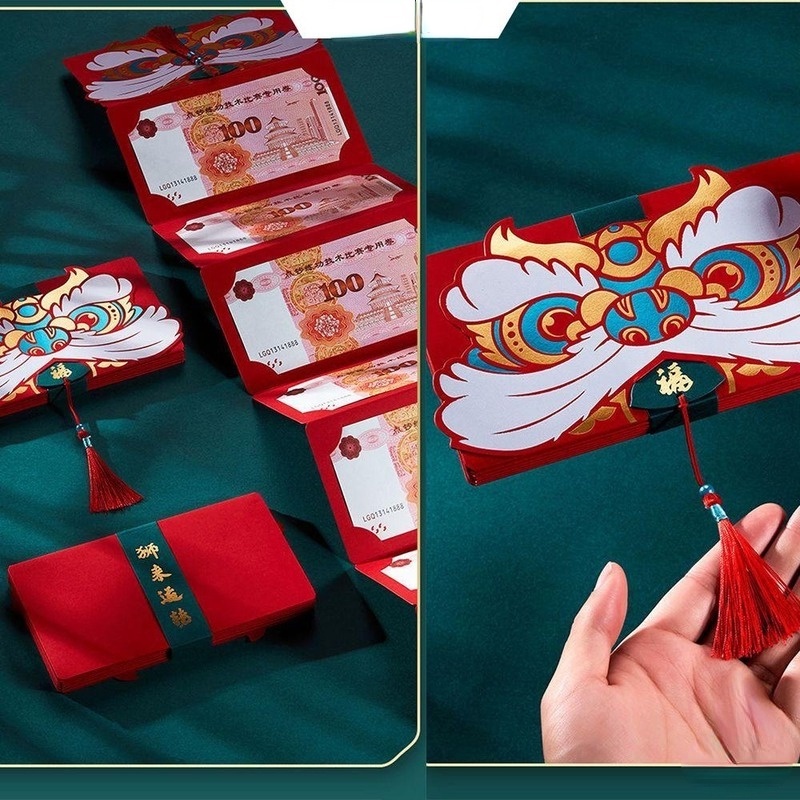 2022 Creative Ang Pao Foldable Red Envelope New Year Angpaw
