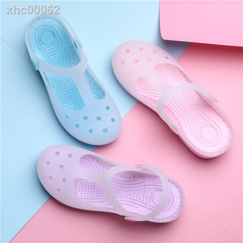 ✳✌Giày Sandal Đế Xuồng Chống Trượt Thiết Kế Đục Lỗ Dành Cho Nữ