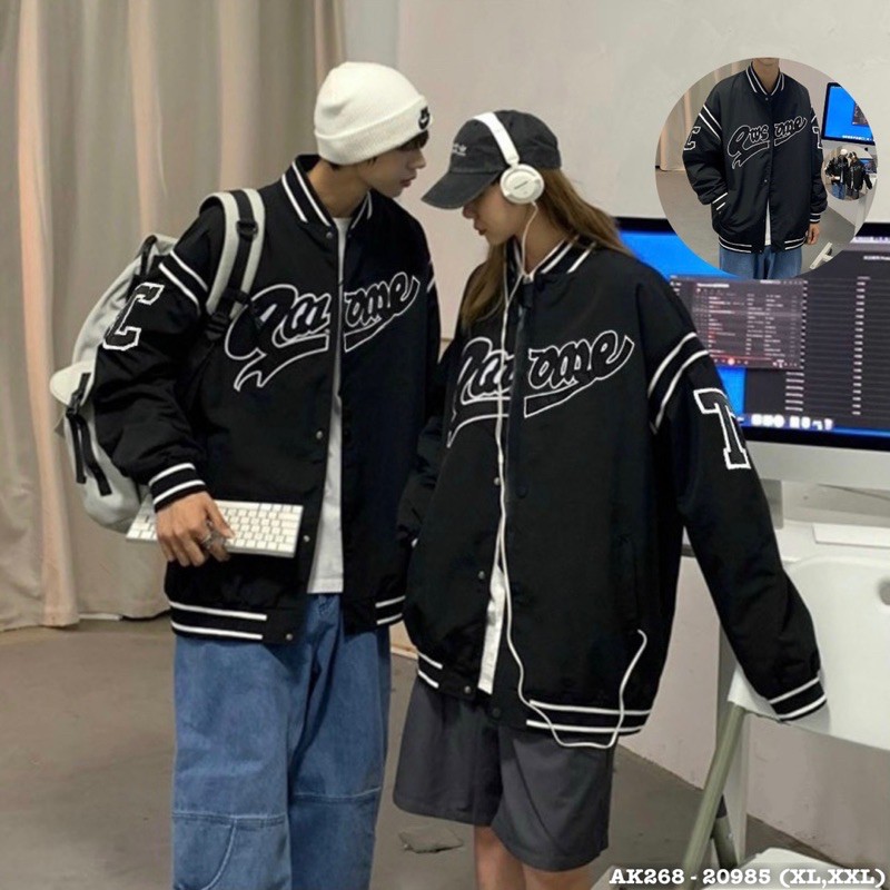 Áo Khoác Dù Nam Nữ Hàng QC Cao Cấp Bomber Dù Gió 2 Lớp Form Rộng Unisex Thêu QWSONE - AK2268