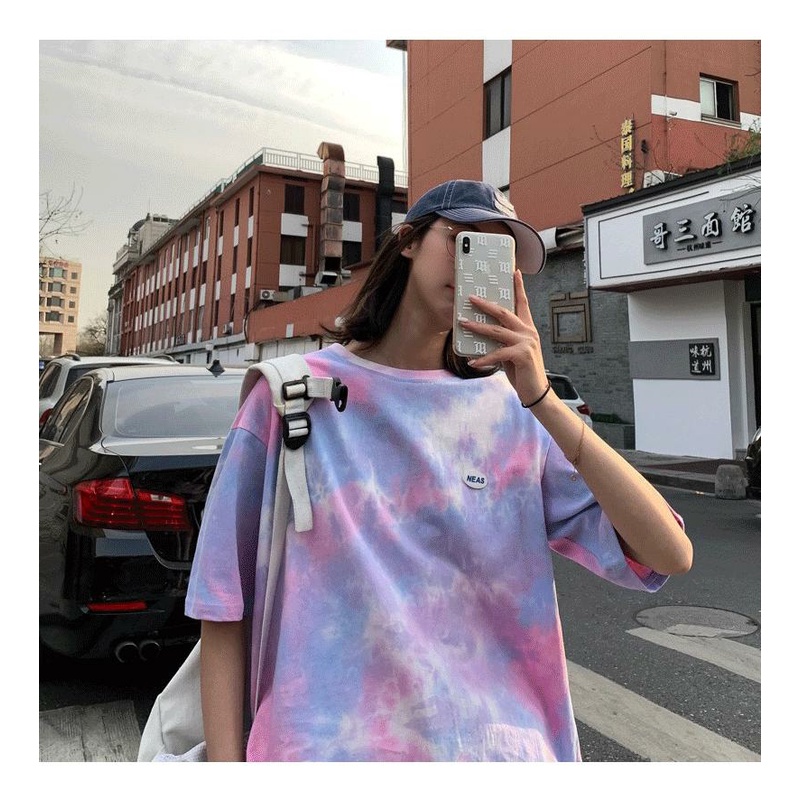 Áo Thun Unisex Tay Lỡ Form Rộng Phông Cách Hàn Quốc Freesize