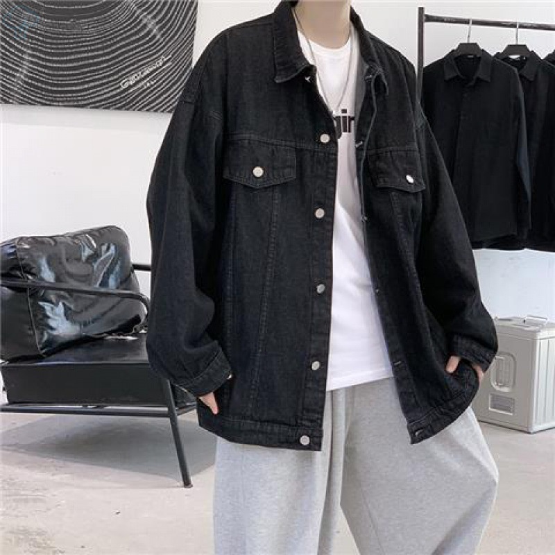 Áo Khoác Jean Nam , Áo Khoác Bò Nam Unisex IMAN Form Rộng phong cách Basic Hàn Quốc