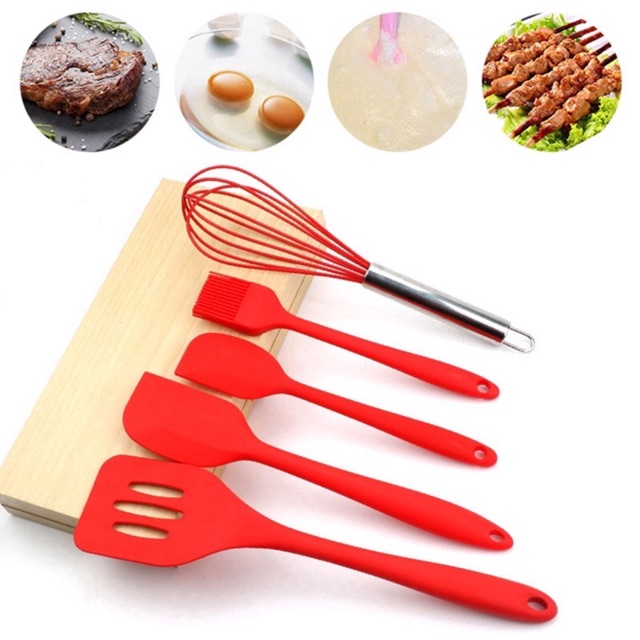 Bộ 5 phới chổi spatula silicon