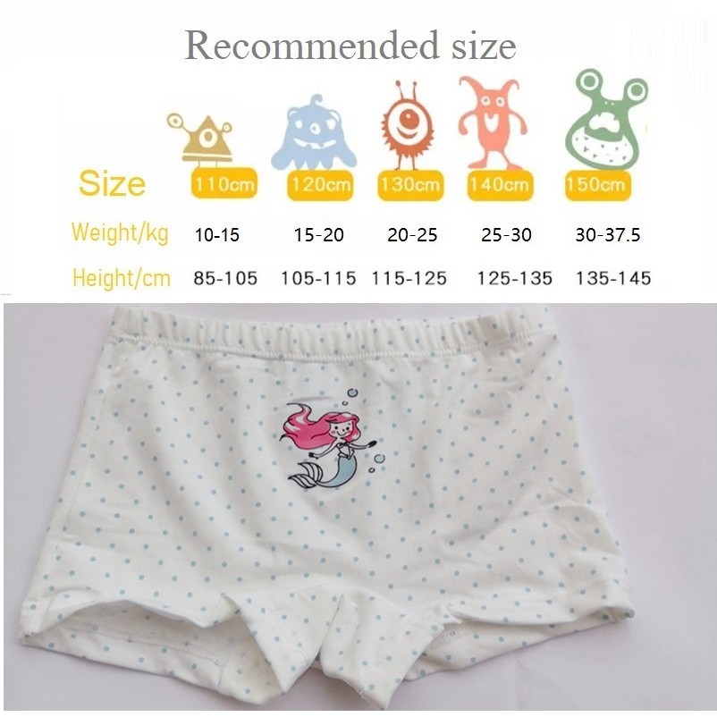 Set 3 Quần Lót In Hình Công Chúa Disney 95% Cotton Cho Bé 2-12 Tuổi