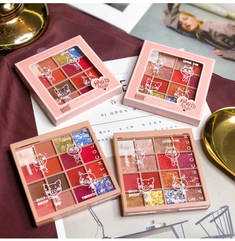 (Hàng Mới Về) Bảng Phấn Mắt 16 Màu Lì Ánh Ngọc Trai Lấp Lánh Lâu Trôi | BigBuy360 - bigbuy360.vn