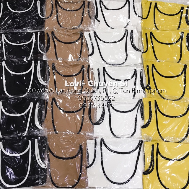 Áo thun 3 lỗ viền sọc hot hit. 4 màu. [ Kèm ảnh thật]