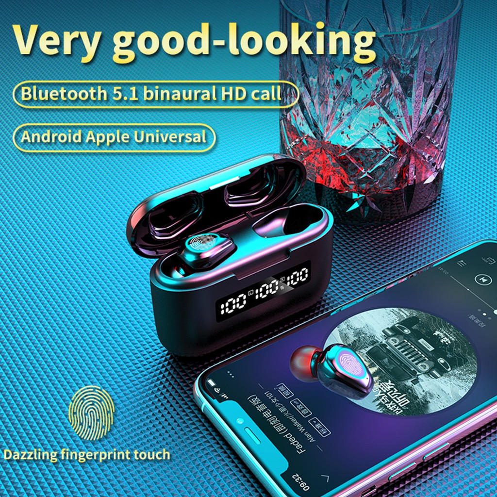 Tai Nghe Thể Thao Hel + G40 Bluetooth 5.1 Tws Có Cáp Sạc