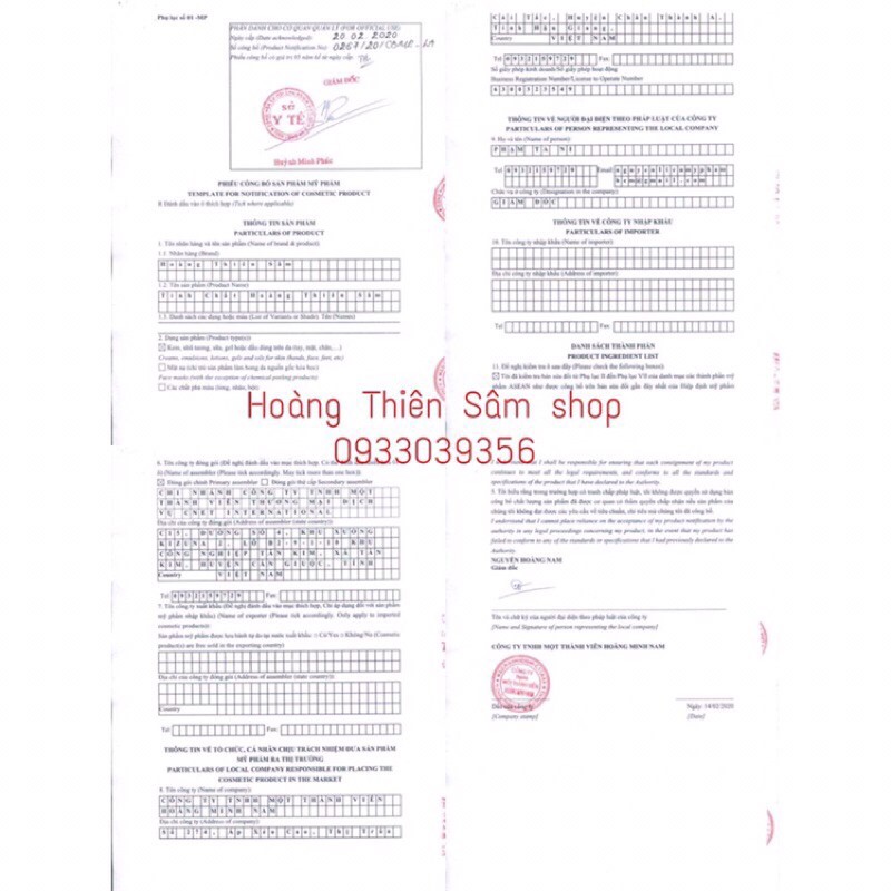 Combo Hoàng Thiên Sâm truyền thống sạch mụn thâm .