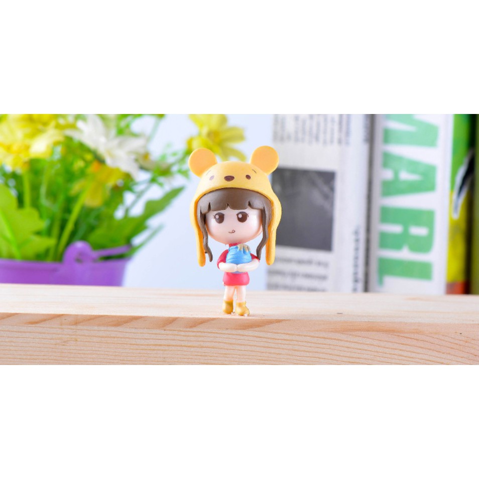 Mô hình Tiểu cảnh ❤️ Terrarium❤️ tiểu cảnh cô gái chibi đáng yêu