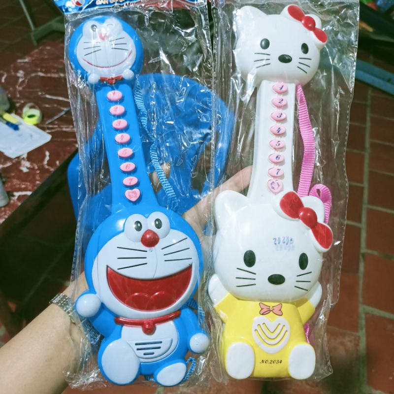 Đàn Đồ Chơi Ghita Hình Doraemon, Mèo Kitty Dễ Thương Cho Bé