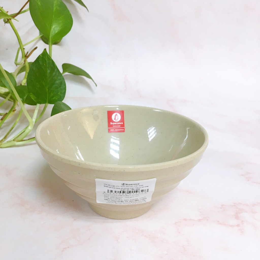 Bát Cơm SUPERWARE Nhựa Phíp 100% Melamine Nâu Đá - Stone