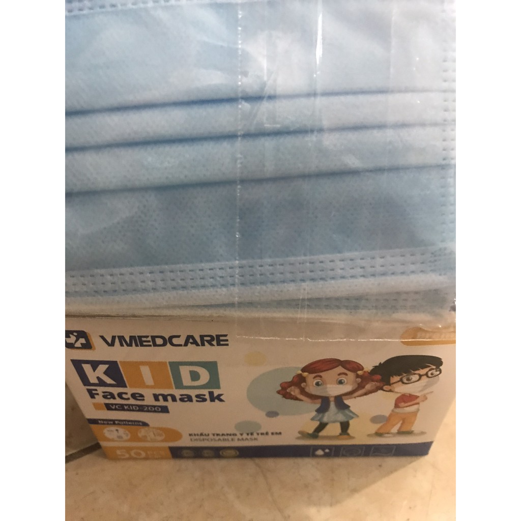 Khẩu Trang Trẻ Em 4 Lớp Kháng Khuẩn. hộp 50 chiếc [Sãn Hàng] | BigBuy360 - bigbuy360.vn
