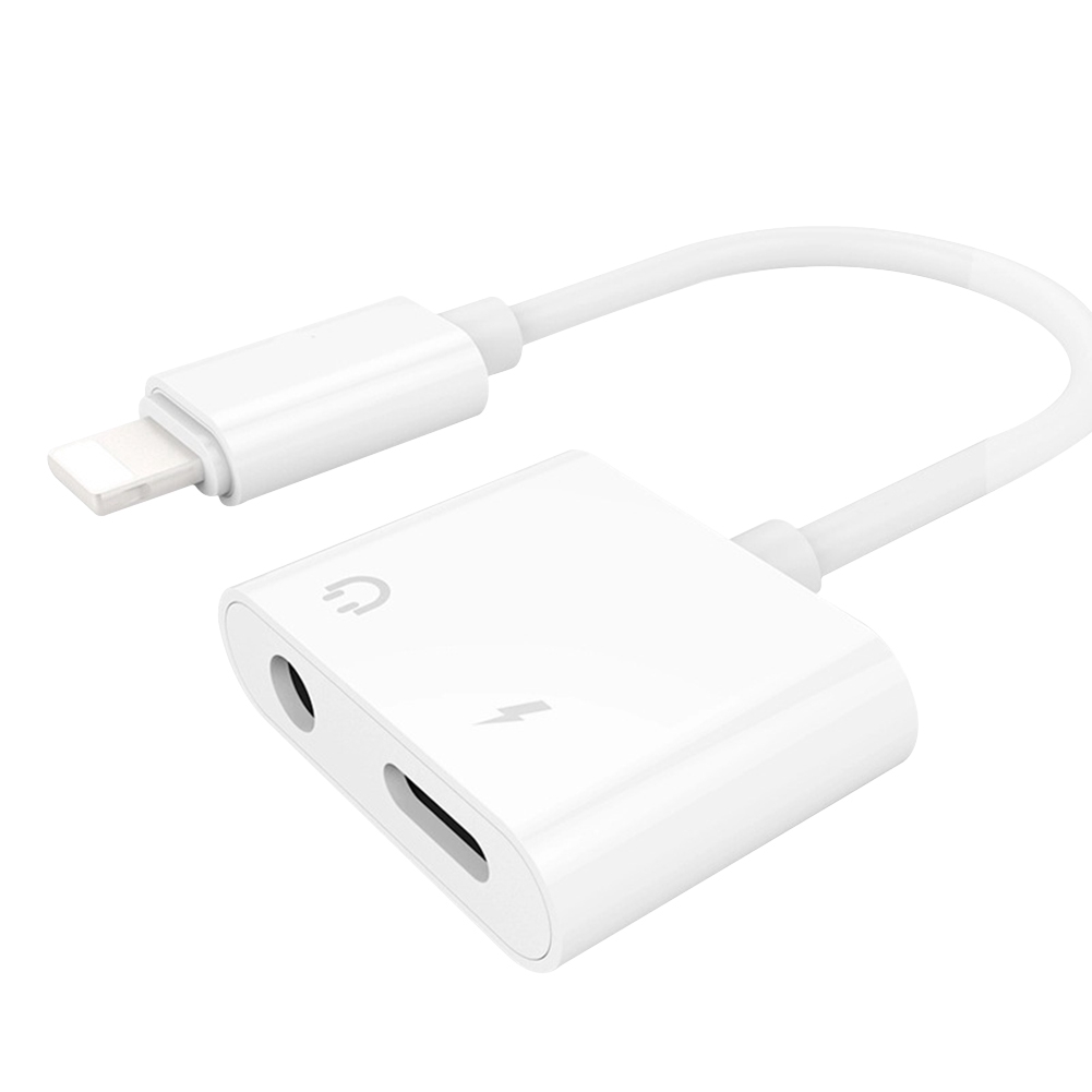 2 in 1 Charger Listening Adapter For IPX 8 7 Charge Adapter 3.5mm Jack AUX Splitter