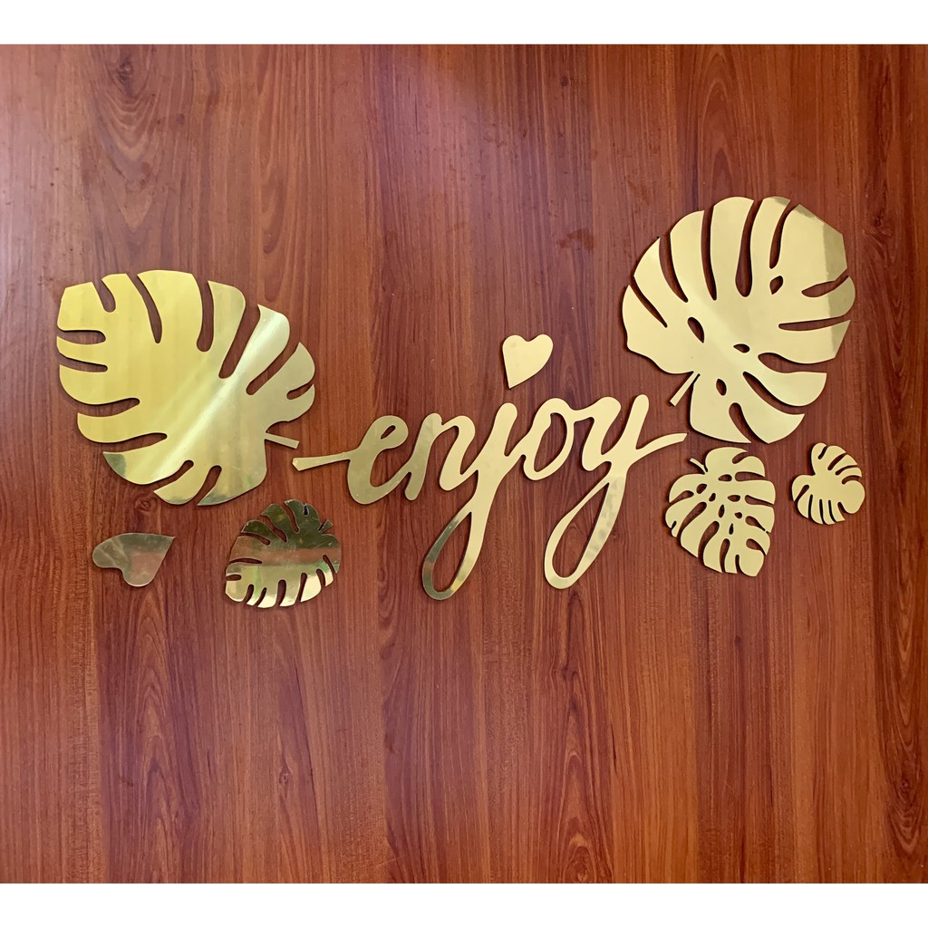 Tranh dán tường mica alu vàng gương 3d Enjoy tranh spa tranh dán tường 3d phòng ngủ