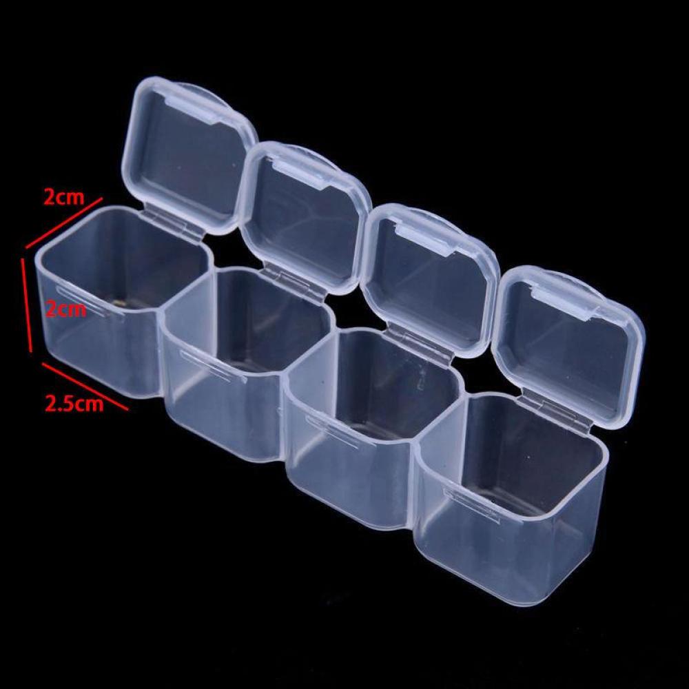 Hộp Nhựa Trong Suốt 28 Ngăn Đựng Trang Sức Tiện Lợi R2Z9