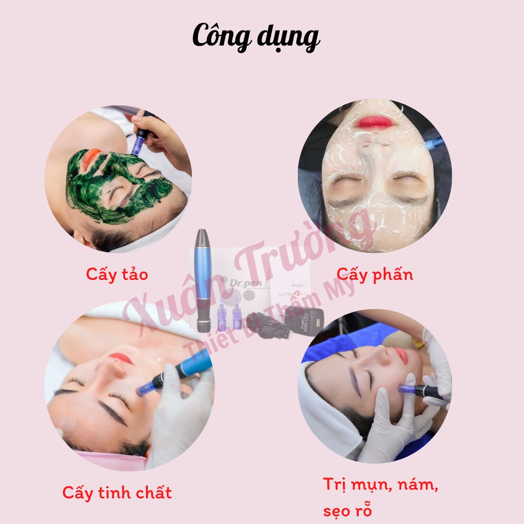 Máy Drpen, bút phi kim cấy tinh chất, cấy tảo tích điện, không tích điện