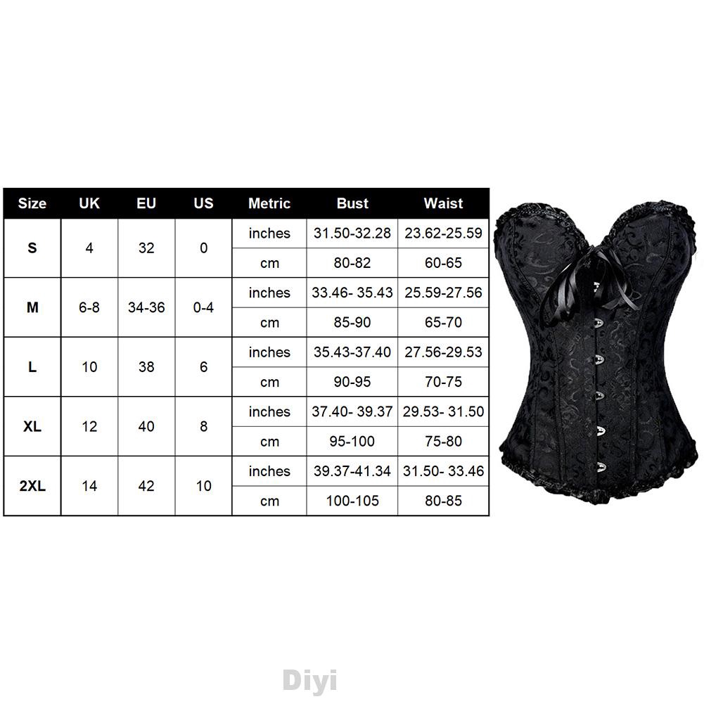 Boned Bridal Gothic Overbust Polyester Sexy Solid Women Corset