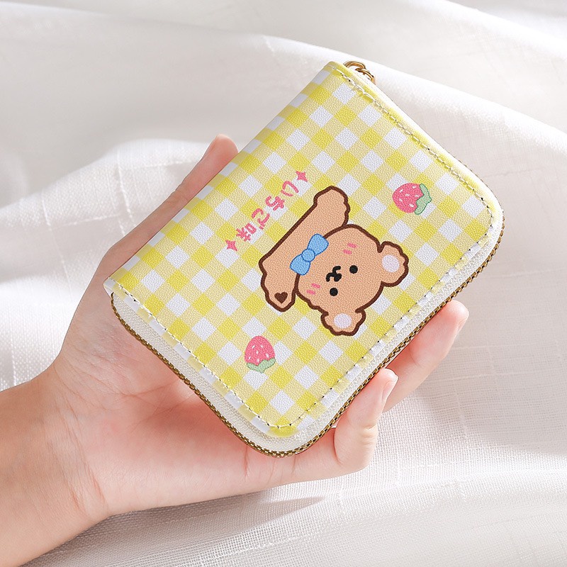 Ví Mini Cute Hoạ Tiết KẺ CARO Hot Trend Nhỏ Gọn Bỏ Túi Siêu Xinh