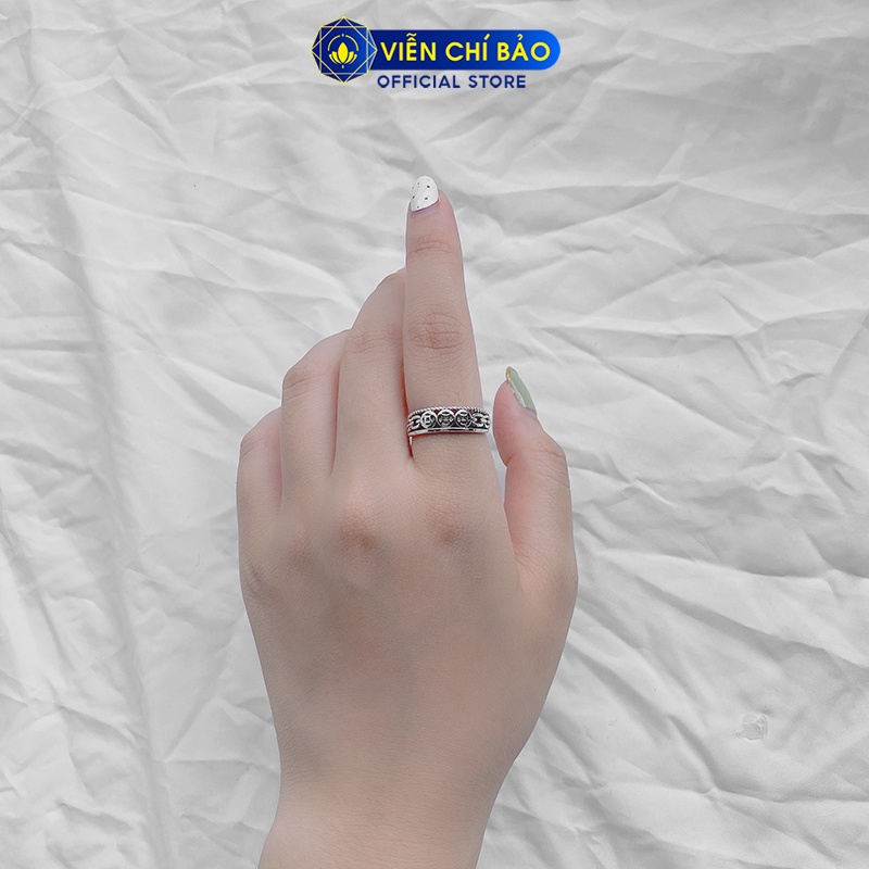 Nhẫn bạc nữ Kim tiền tam tài chất liệu bạc Thái 925 thời trang phụ kiện trang sức nữ Viễn Chí Bảo N000015