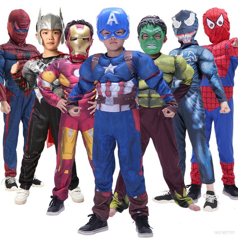Bộ đồ hóa trang siêu anh hùng venom người nhện người sắt captain america nhiều tùy chọn