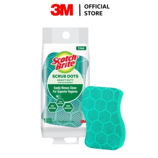 Miếng mút cọ rửa hạt mài nổi 3M Scotch-Brite siêu sạch bịch 1 miếng